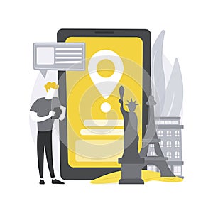 Smart destinations project abstract concept vector illustration.