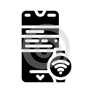 smart device tech enthusiast glyph icon vector illustration photo