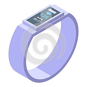 Smart digital device icon isometric vector. Wearable watch