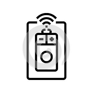 smart dimmer switch home line icon vector illustration