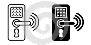 Smart Door Lock Keyless Entry Security Icon