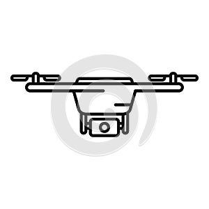 Smart drone device icon outline vector. Aero filming