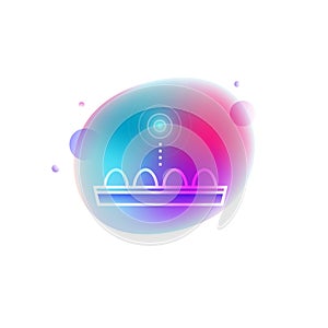 Smart egg scaner neon icon