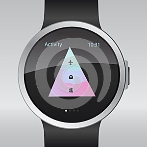 Smart electronic intelligence watch.Vector illustration