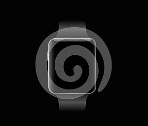 Smart electronic intelligence watch.Vector illustration