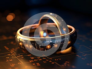 Smart electronic wedding rings