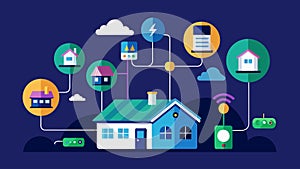 Smart energy grids sharing data with smart homes allowing for automatic adjustments to electricity usage based on peak photo