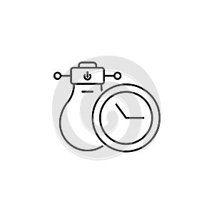 Smart energy saving icon. Element of smart house icon for mobile concept and web apps. Thin line Smart energy saving icon can be