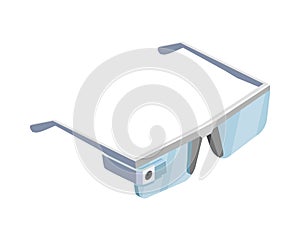 Smart Eyeglasses Isometric Composition