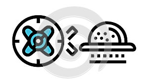 Smart Factory Automation Icon: Industrial IoT Robotics, vector design Generative AI