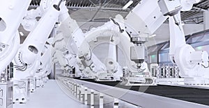 Smart Factory Concept. Automated Manufacturing Technology.