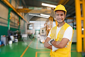 Smart factory worker in uniform