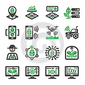 Smart farm icon set