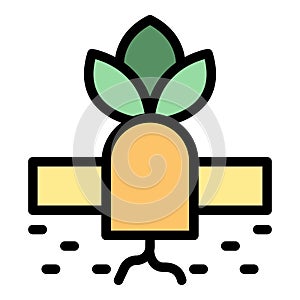 Smart farm icon vector flat
