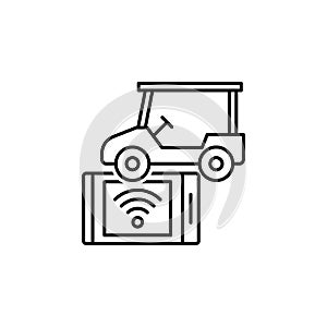 Smart farm, vehicle icon. Element of smart farm thin line icon