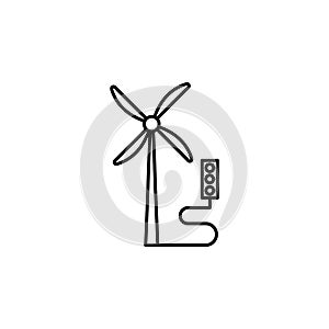 smart farm, windmill icon. Element of smart farm icon. Thin line icon for website design and development, app development. Premium