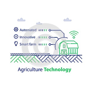 Smart farming, agriculture technology, barn house and wireless signal, automated and innovative solution