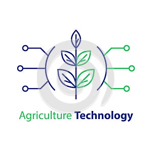 Smart farming, agriculture technology, plant stem, innovation concept, automation solution, growth control