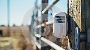 A smart fence monitoring system notifying the farmer of any breakage or tampering photo