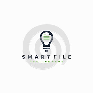 smart file logo in modern line style