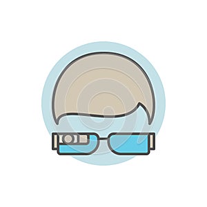 Smart glasses concept icon