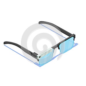 Smart glasses icon isometric vector. Wearable glass. Future vr