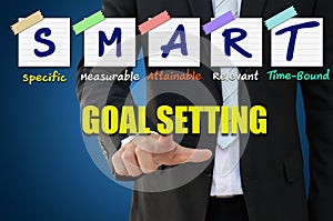 Smart Goal Setting for business concept