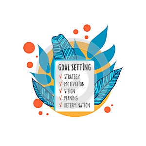 Smart Goal Setting Concept. Goal concept,all goals vector success business strategy concept icon