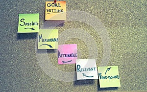 Smart goals board corporate stickers