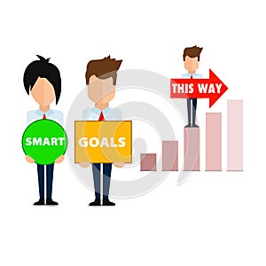 Smart goals, super quality abstract business poster
