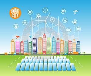 Smart green cities consume alternative natural energy sources with advanced intelligent services, and augmented reality