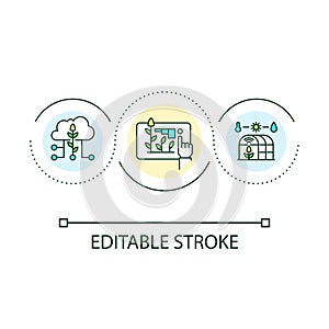 Smart greenhouse loop concept icon