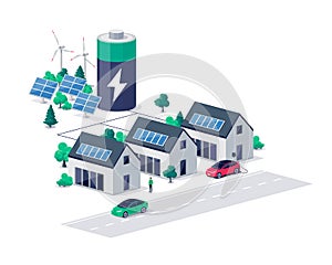 Smart grid virtual battery energy storage electricity network with house electric car