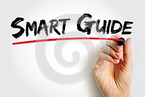 Smart Guide text quote, concept background