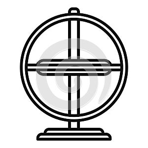 Smart gyroscope icon outline vector. Gyro accelerometer