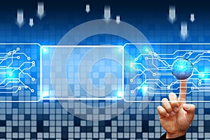 Smart hand Press power button