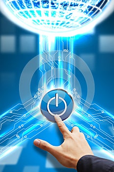 Smart hand press on power button