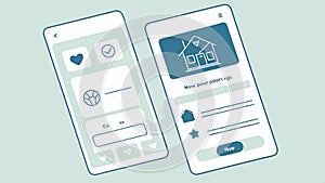 Smart home app interface, home control, automation, technology, app, Vector Design, Generative AI