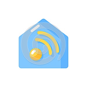 Smart home app vector flat color icon