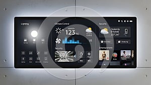 Smart Home Automation Control Panel on Wall