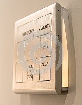 Smart Home Automation Control Panel on a Wall