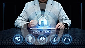 Smart home Automation Control System. Innovation technology internet Network Concept