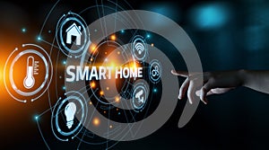 Smart home Automation Control System. Innovation technology internet Network Concept