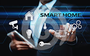 Smart home Automation Control System. Innovation technology internet Network Concept