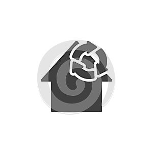 Smart home climate control vector icon