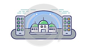 Smart Home Control Interface Icon, vector design Generative AI