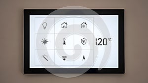 Smart Home Control Panel Automation, Temperature, Security