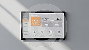 Smart Home Control Panel Automation, Temperature, Security