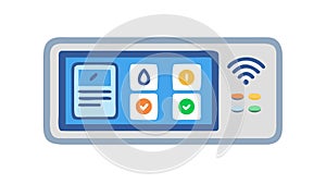 Smart Home Control Panel Interface, vector design Generative AI