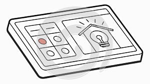 Smart Home Control Panel Interface, vector design Generative AI